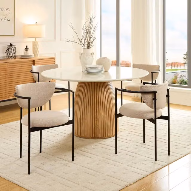 Sedie da Pranzo Set 2 Pezzi Stile Scandinavo ¨C MINIMAL ¨C Tessuto, Struttura Metallo, 78x60x56 cm