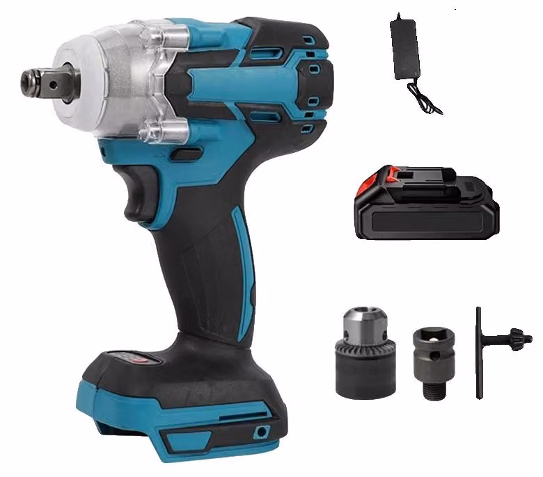 Avvitatore a impatto elettrico, coppia 520 N·m, efficienza del motore brushless, 1 batteria