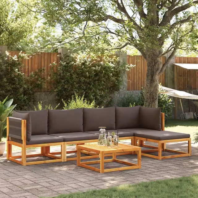 Set di divani da giardino 6 pz con cuscini in legno di acacia 3278827