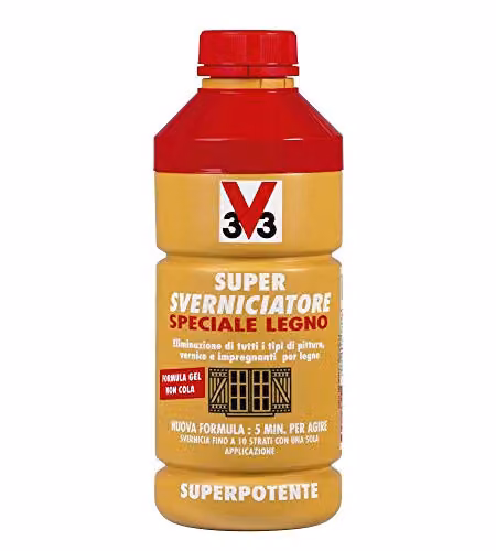V33 Sverniciatore Formula Gel Ad Azione Profonda Specifico Legno 1 Lt