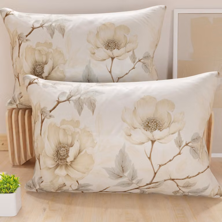 Artigiani Italiani - Coppia di federe per cuscini, dimensioni 50 x 80 cm, realizzate in microfibra ipoallergenica, set di due federe per letto matrimoniale