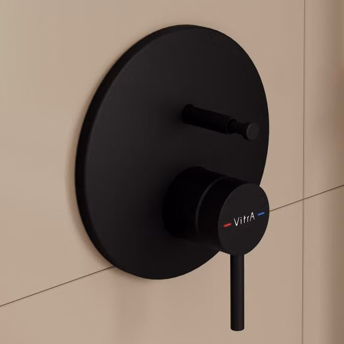 Miscelatore da incasso per vasca VitrA Origin nero opaco senza corpo incasso A4262036WTC