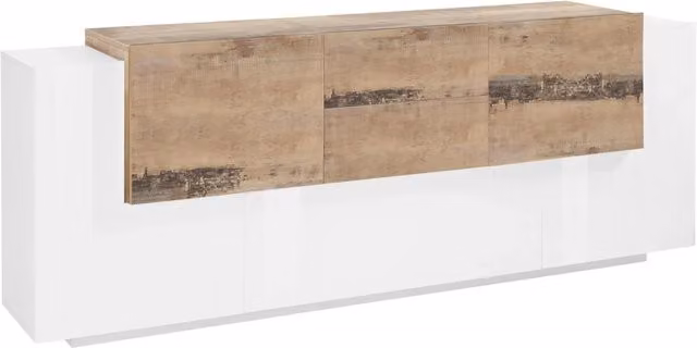 Mobile New Coro L 220 x H 86 x P 45 cm bianco lucido