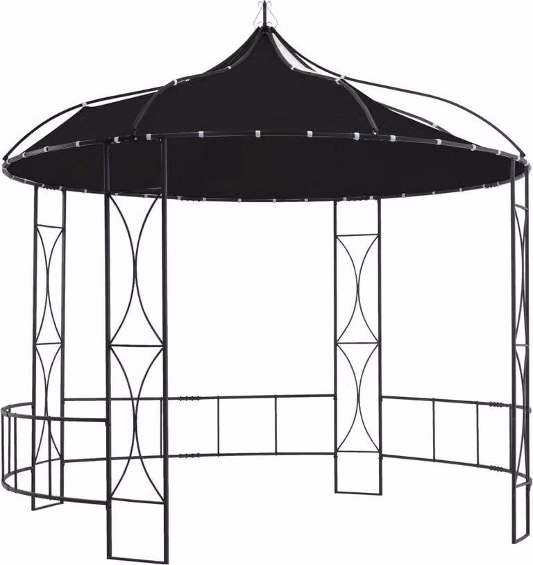 The Living Store Gazebo 300 x 290 cm Antracite Rotondo