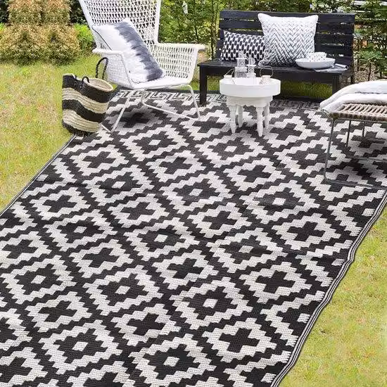 Tappeto da giardino, formato grande, impermeabile, tovaglia da esterno, set da picnic multifunzionale per giardino e balcone (150 x 245 cm)