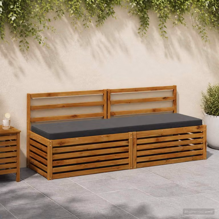Cuscino per Panchina vidaXL VUGHT in Poliestere Antracite con Rivestimento Rimovibile e Resistente ai Raggi UV