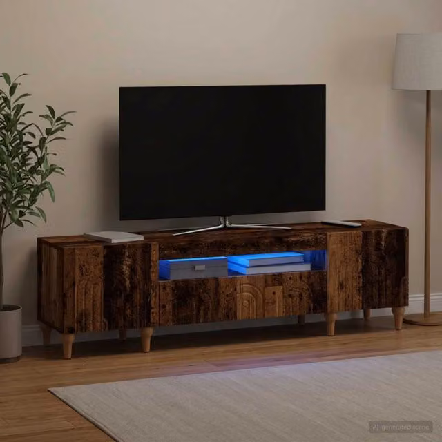 Mobile TV LED ALKMAAR 153 x 35 x 43 cm Legno antico 896253