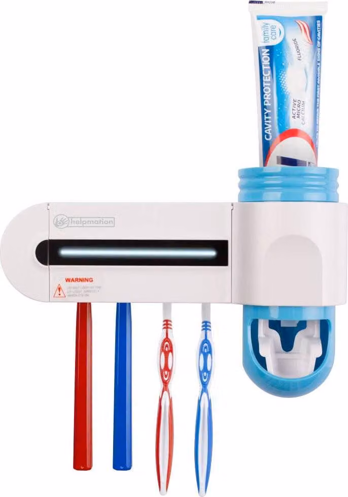 Distributore di dentifricio e sterilizzatore di spazzolini Helpmation GFS302
