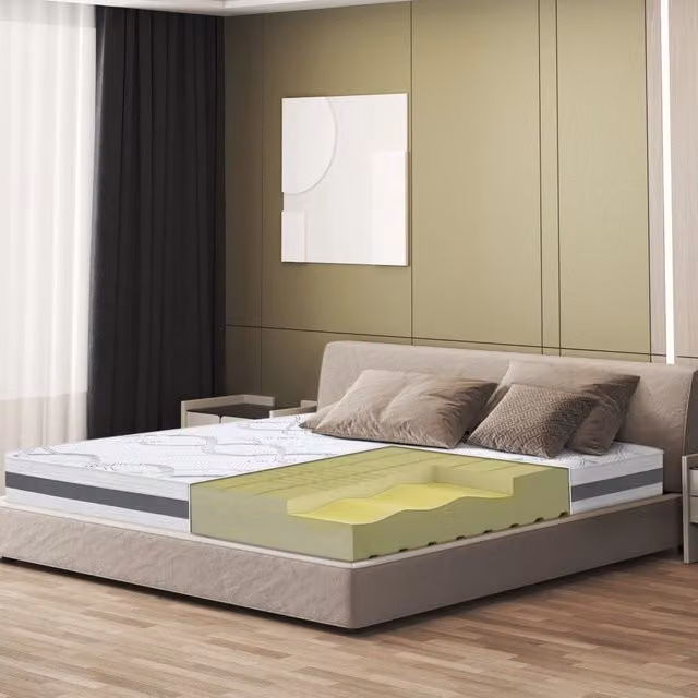 Materasso The White Stone in Comfort Foam Bianco con Proprietà Antibatteriche, L/P/H: 120 x 200 x 20 cm – 1