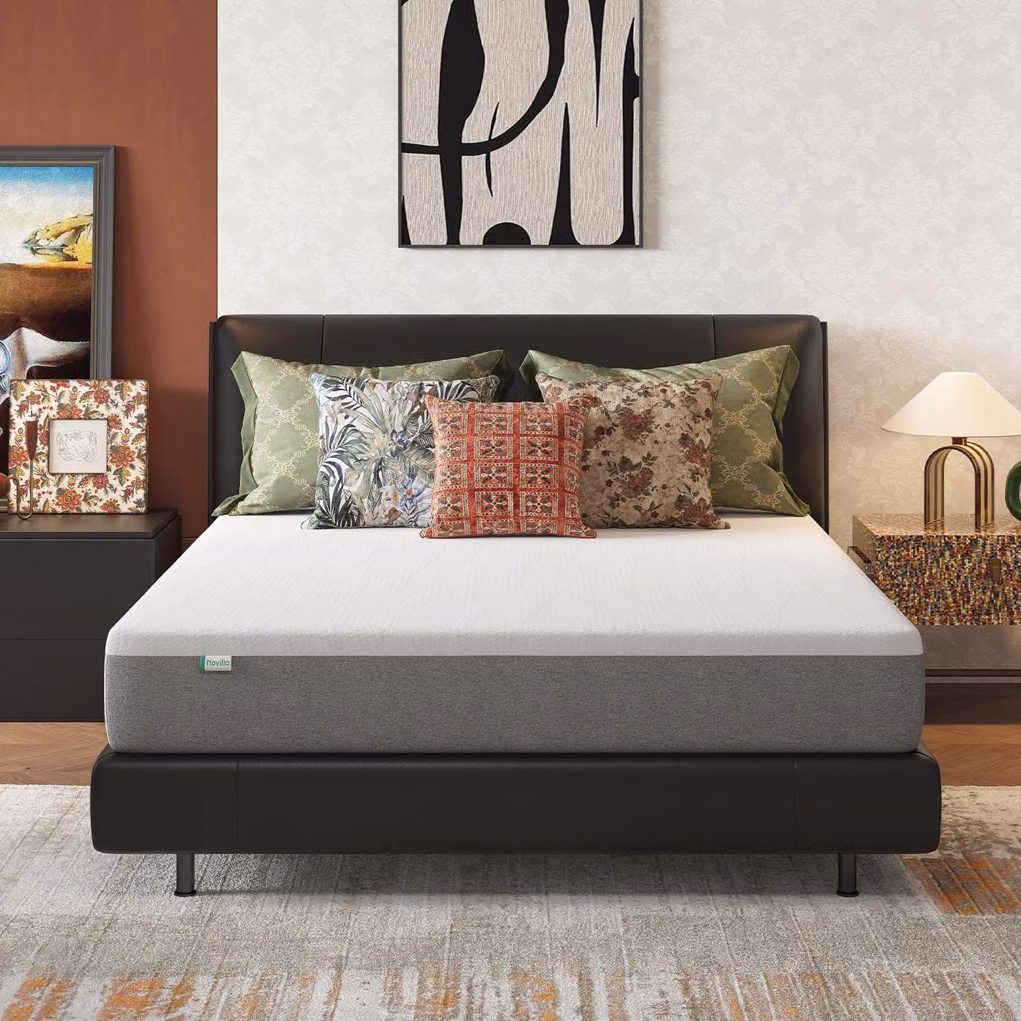 Materasso Novilla, dimensioni 160x200 cm, altezza 18 cm, imbottitura in memory foam a 7 zone, modello H3