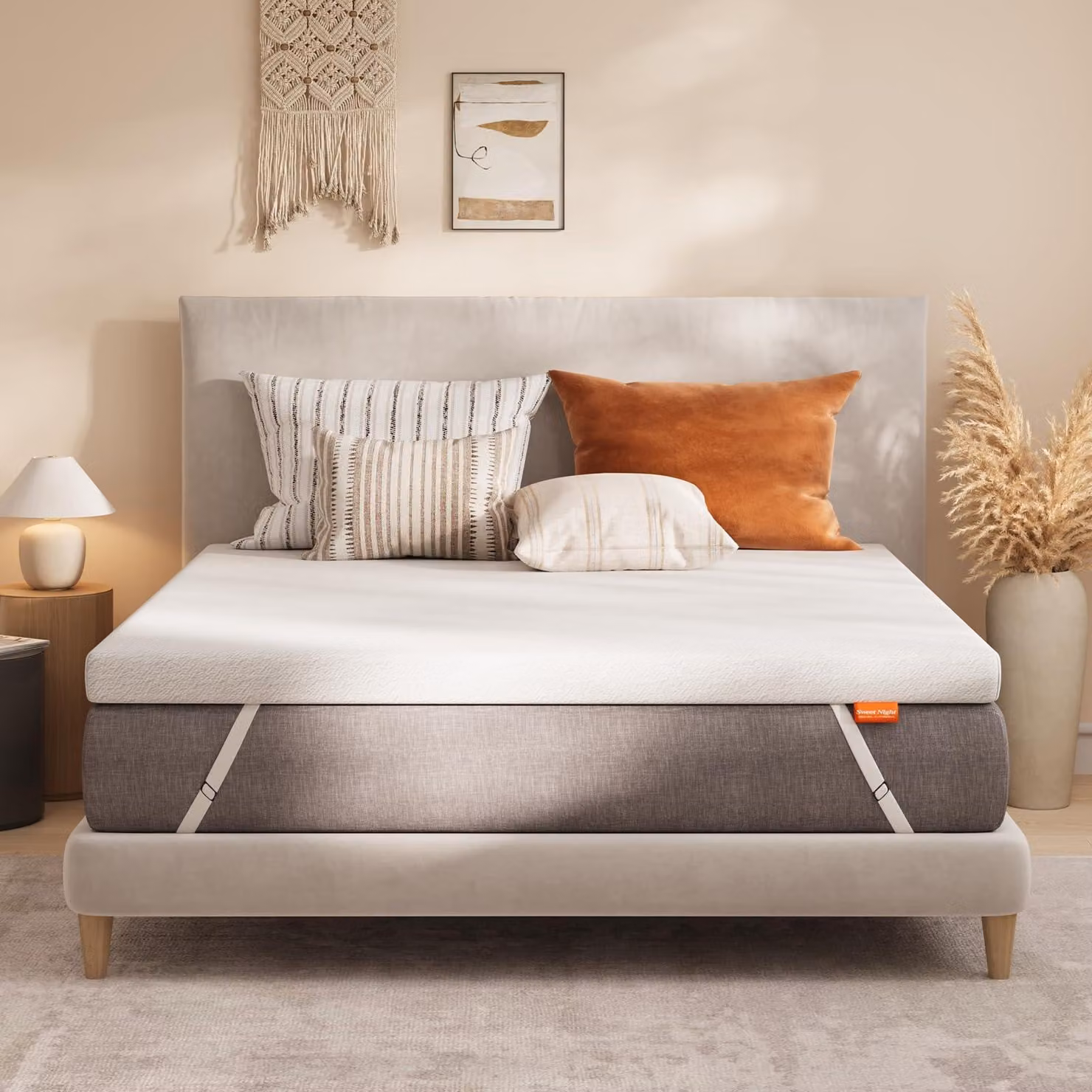 Topper per materasso, dimensioni 140x200 cm, altezza 10 cm, realizzato in schiuma di gel, lavabile