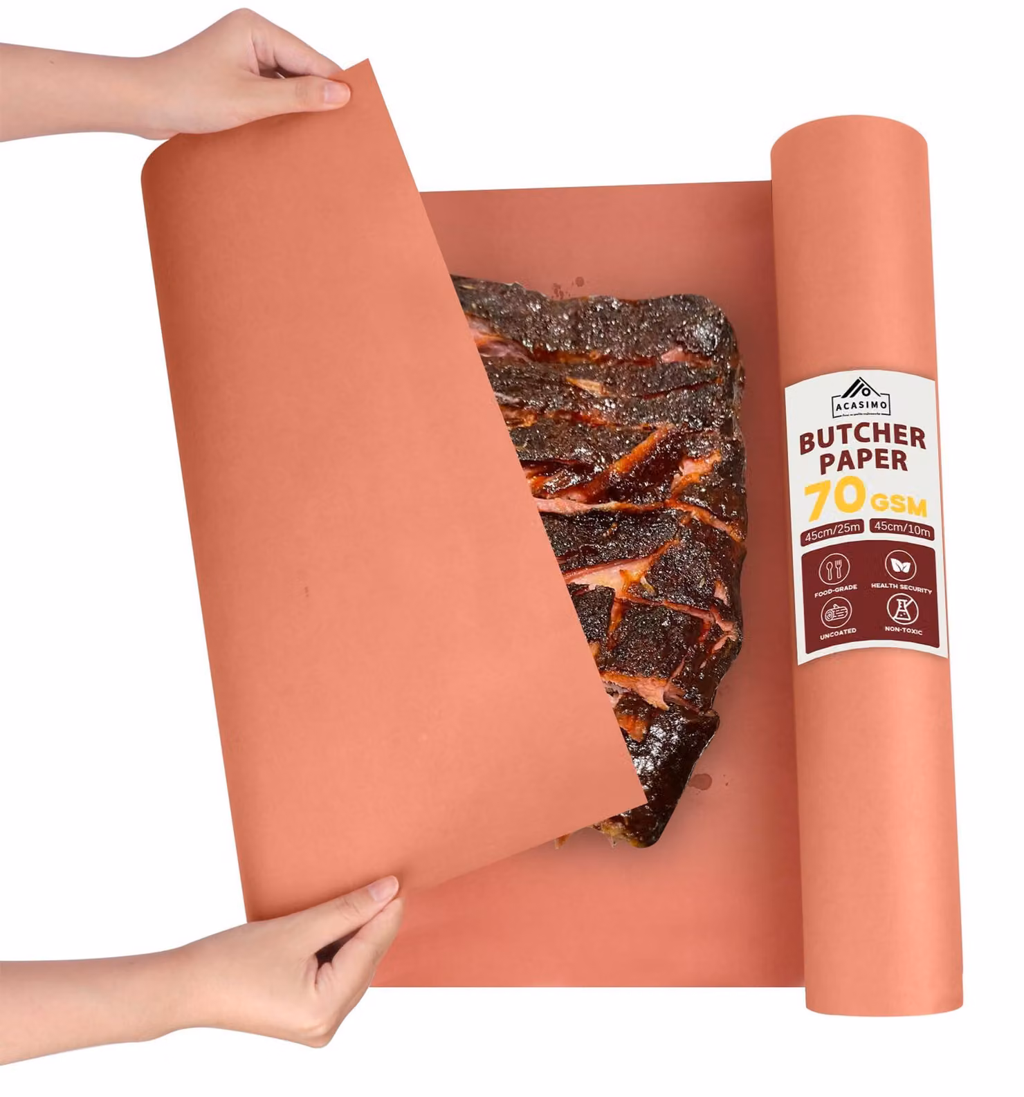Carta da forno rosa - Rotolo di carta kraft da 45 cm x 10 m