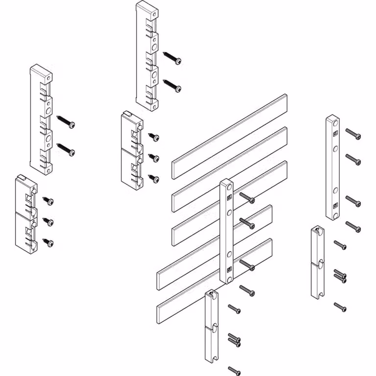 Modulo barra collettrice ABN piatto 1FB/3RE 60 mm con CU 30x5 mm, a 5 poli, EBM 32 mm MFSC13645