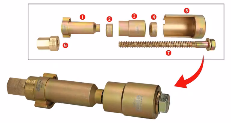 KS Tools Utensile di estrazione e retrazione per cuscinetti e bussole di guida non bloccati BPW