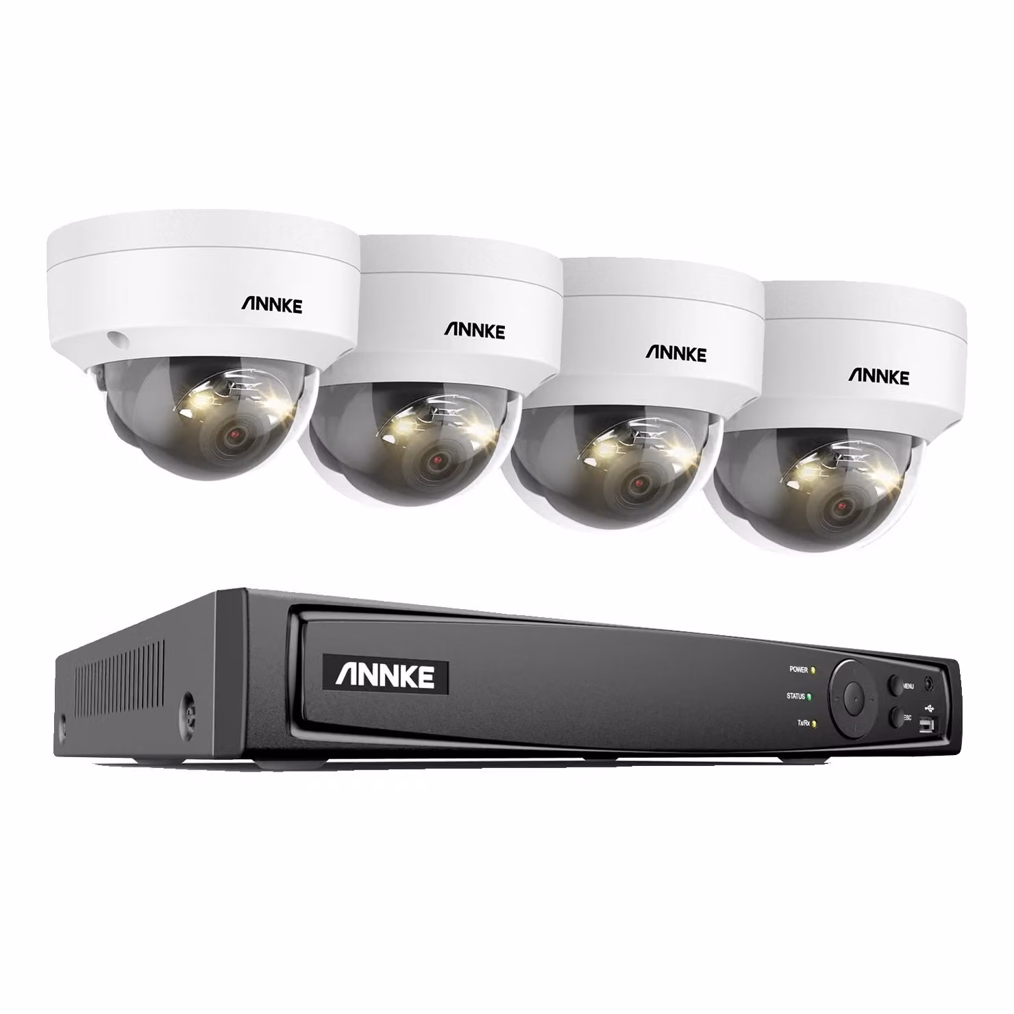Sistema di telecamere di sicurezza PoE da 12 megapixel, con rilevamento del movimento, grado di protezione IP67 (resistente all'acqua), capacità di archiviazione da 0 TB