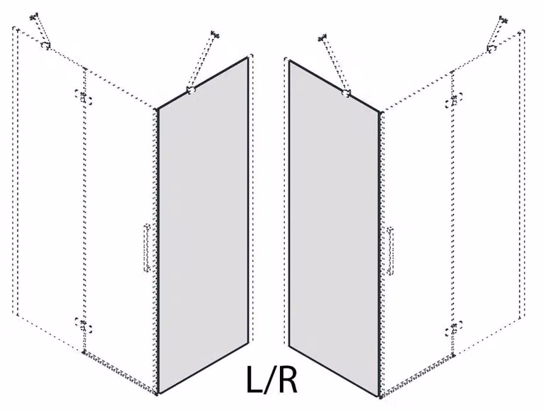 Pannello laterale in vetro Gelco TRINITY, 900 mm, vetro trasparente