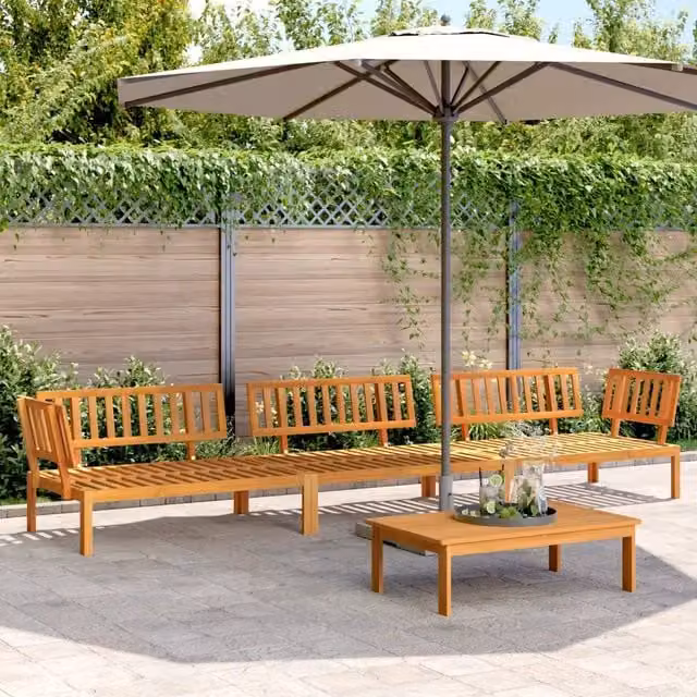Set Divano Pallet da Giardino 4 pz in Legno Massello di Acacia 3209435