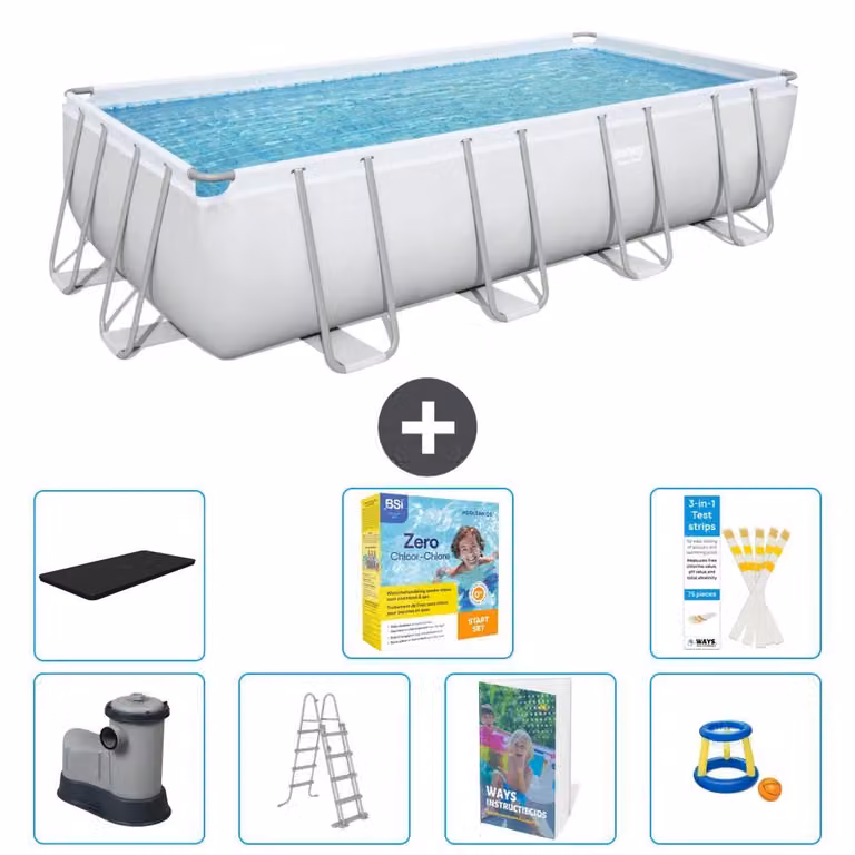 Bestway Power Steel, piscina rettangolare - 549x274x122 cm - 6 pezzi, modello S529