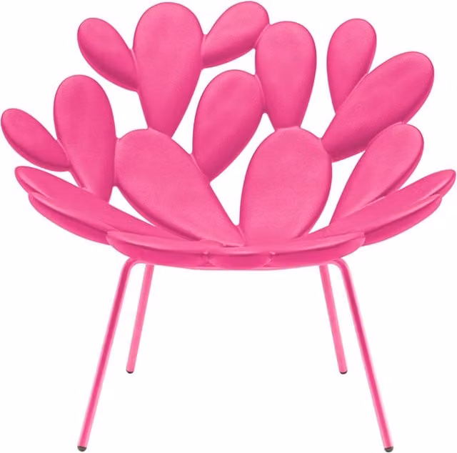 Poltrona in polietilene Qeeboo Filicudi rosa opaca