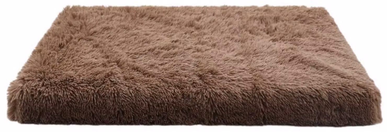Cuccia per cani, morbida e lavabile, con base antiscivolo, colore kaki, taglia M (50x40x5 cm)