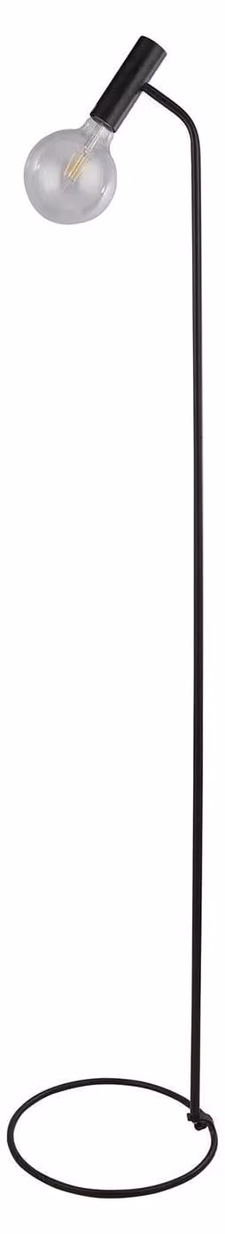 Piantana Industrial-Nordico Dulwich Acciaio Nero 1 Luce E27