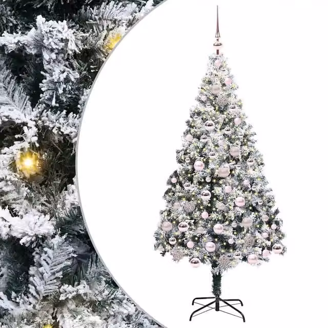 Albero di Natale | Decorazioni natalizie artificiale con 300 LED Bianco 180 cm