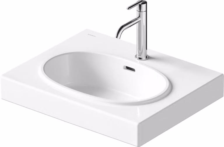 Duravit Balcoon lavabo, 1 trou pour robinet, avec trop-plein, largeur 600mm, 241260AA00, 241260AA00