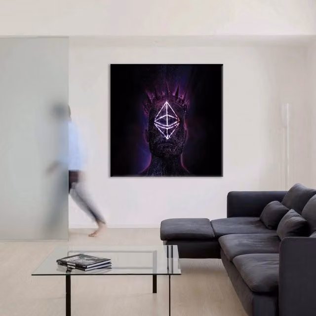Quadro Canvas Astratto ALIEN Abstraction 101 di Signorbit su telaio in legno L: 130 cm, P: 130 cm, H: 130 cm