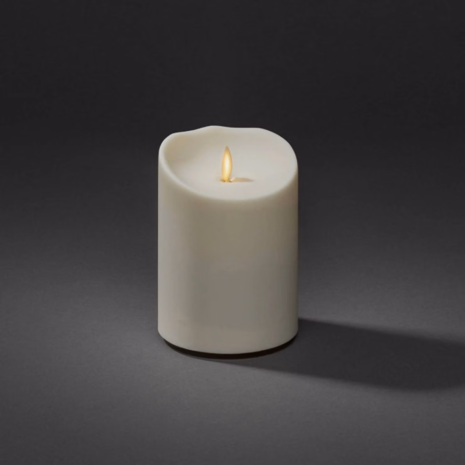 Konstsmide Christmas Candela LED IP44 bianco crema fusa altezza 14cm LED-Kerze, Crema / Ambra, Plastica