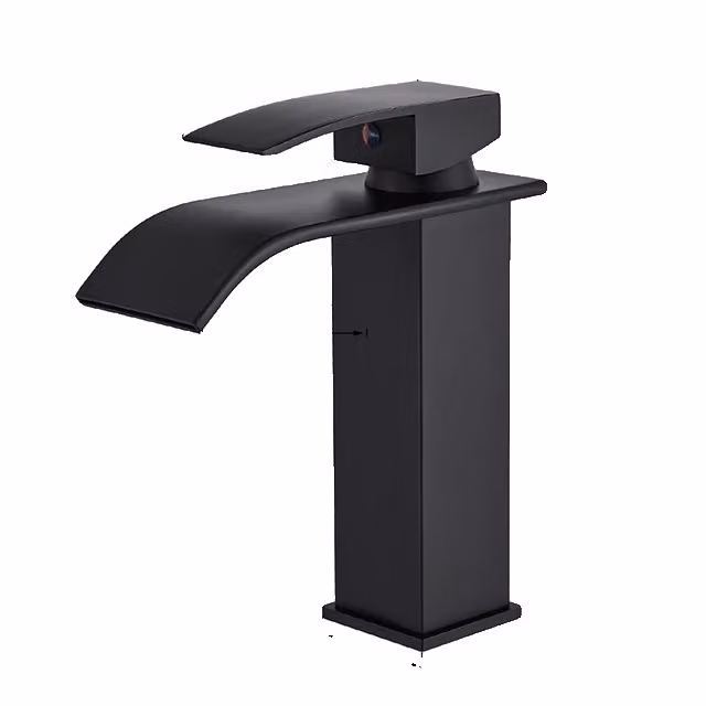 Rubinetto per lavabo, a soffitto, monocomando, nero Corto B
