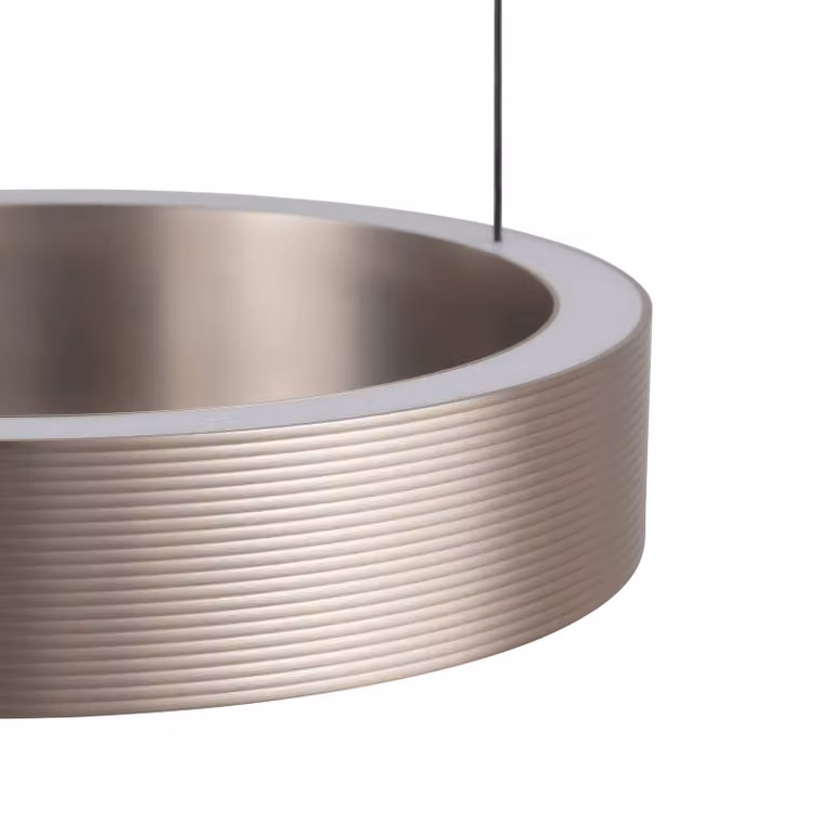 Brilliant Lampada LED a sospensione Axion, nera/marrone, lunghezza 32 cm, CCT dimmerabile, Marrone / Ruggine, Soggiorno / Sala da pranzo, Metallo, Moderno