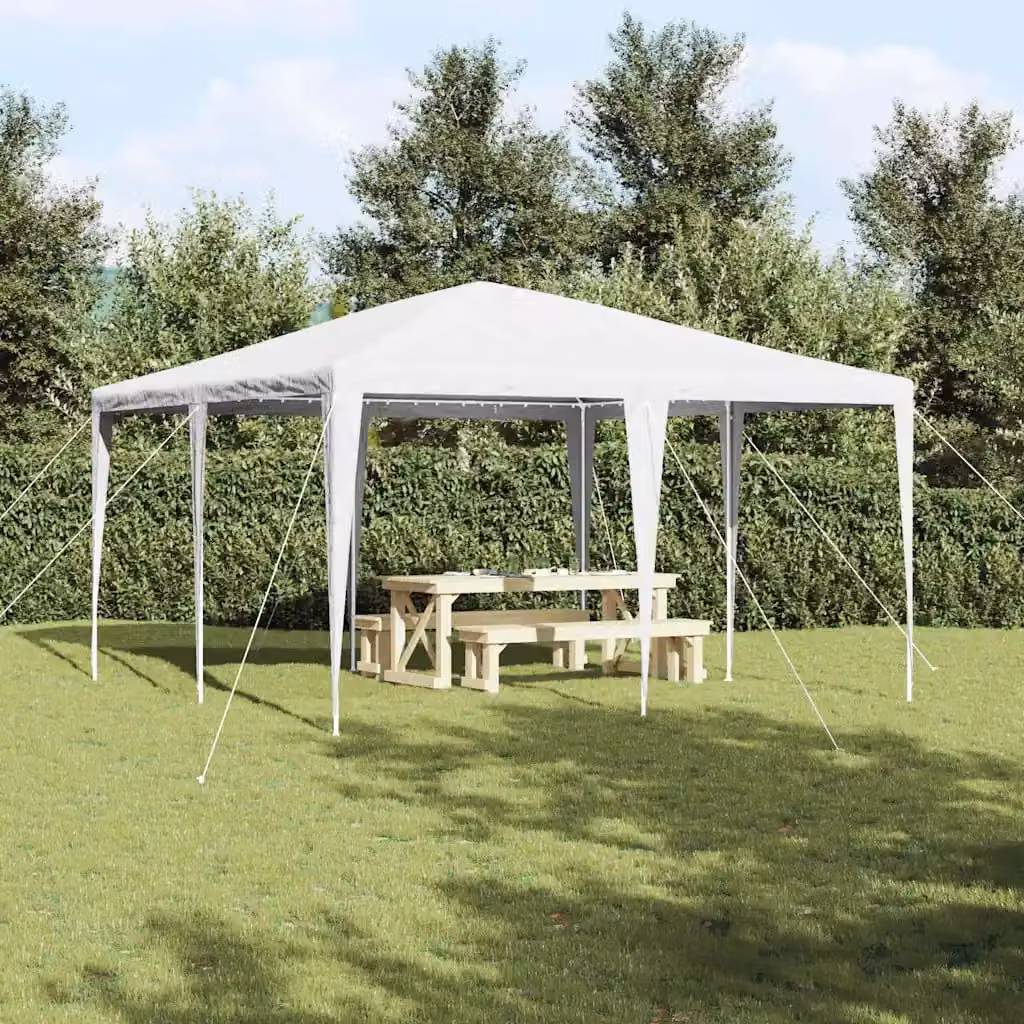 Tenda Party vidaXL Bianca in Polietilene e Acciaio L/P/H: 400 x 400 x 266 cm