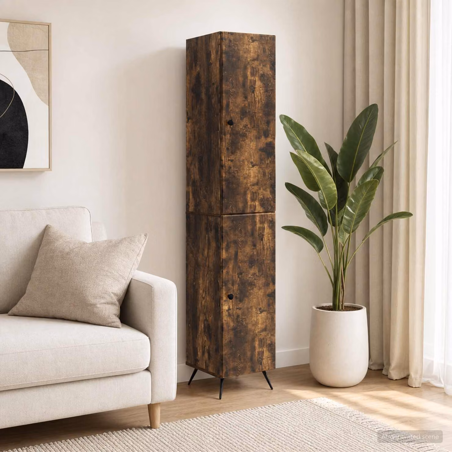 Set di 2 armadi moderni vidaXL in legno ingegnerizzato color marrone