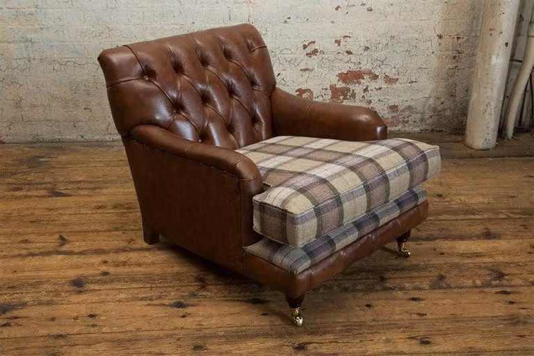 Sessel 1 Sitzer Relax Polster Fernseh Chesterfield Sofa Couchen