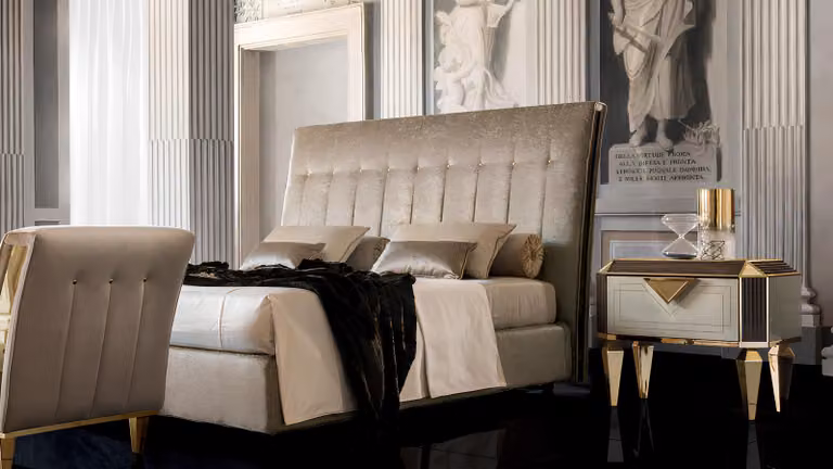 Designer Polsterbett Bett Betten Lederbett Doppelbett Ehebett Designerbett