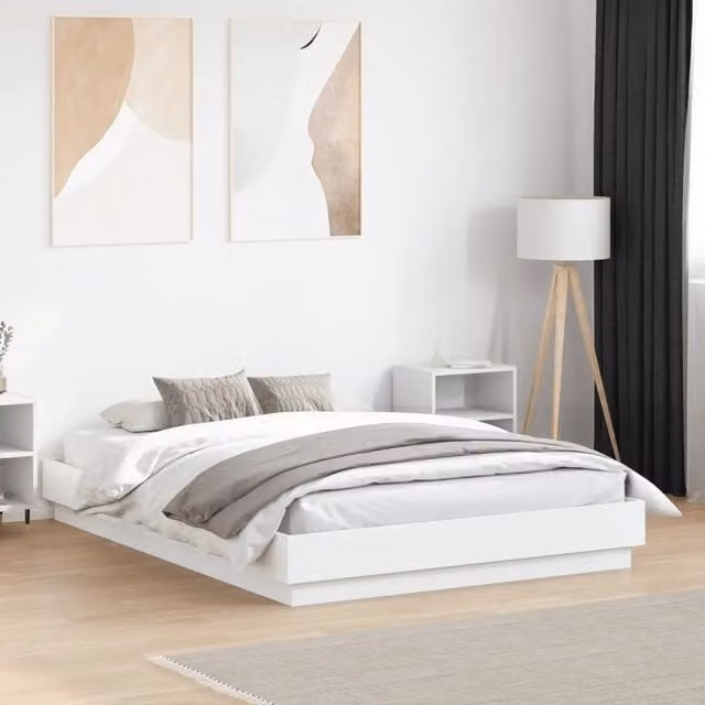 Giroletto vidaXL in legno multistrato bianco L: 138 cm, P: 193 cm, H: 30 cm