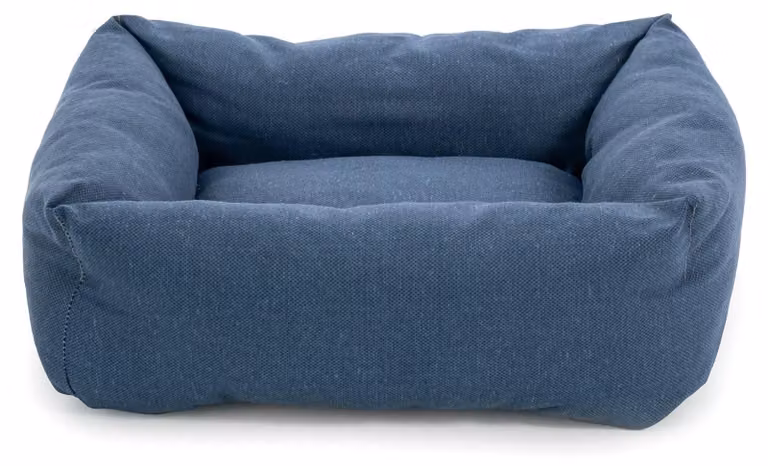 Letto per cani e gatti modello Mono, in cotone, colore blu, dimensioni 50 x 35 x 15 cm