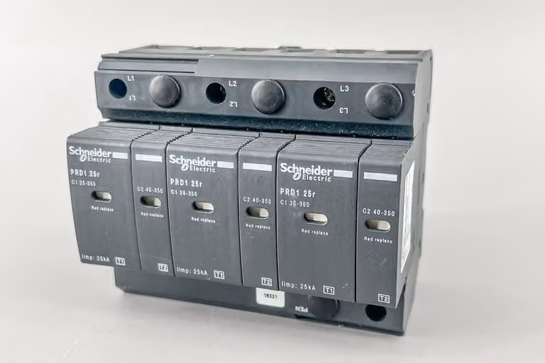 Interruttore automatico combinato Schneider Electric 16316, grado di protezione IP20, 3 poli, corrente nominale 40kA, modello PRD1-25r, tensione 230/400V - Protezione contro le sovratensioni
