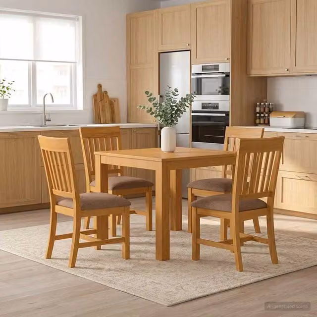 Set da pranzo 5 pz Grigio Legno di Quercia Massello 3430332