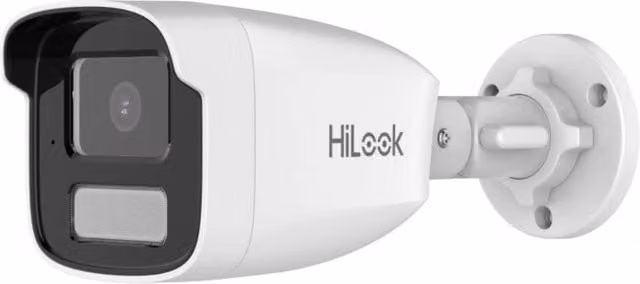 Telecamera di sorveglianza IP Hikvision HiLook Bullet 8MP Dual Light 4.0mm PoE IPC-B480HA-LU bianca