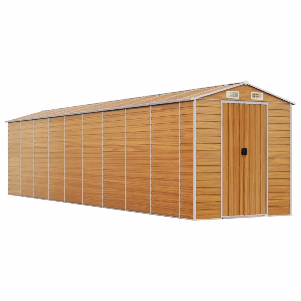 Capanno da giardino Videx in acciaio zincato marrone chiaro L: 810 cm, P: 191 cm, H: 198 cm – 2