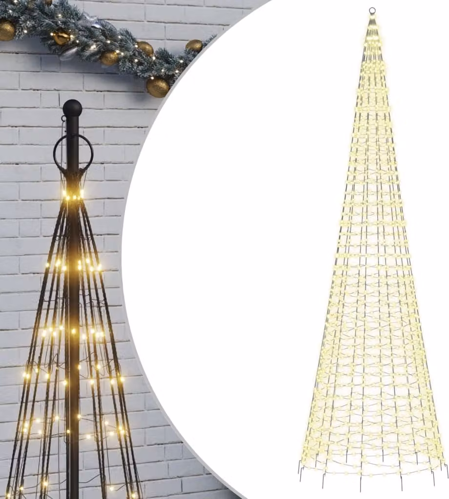 Albero di Natale a LED 1534 LED Bianco Caldo 500 cm