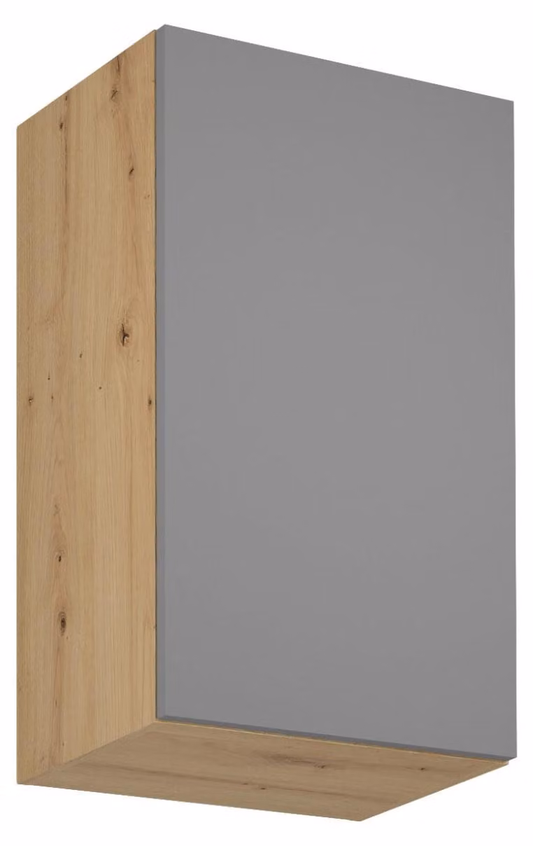 Pensile da cucina VALEN - larghezza 45 cm, rovere artigianale / grigio-beige