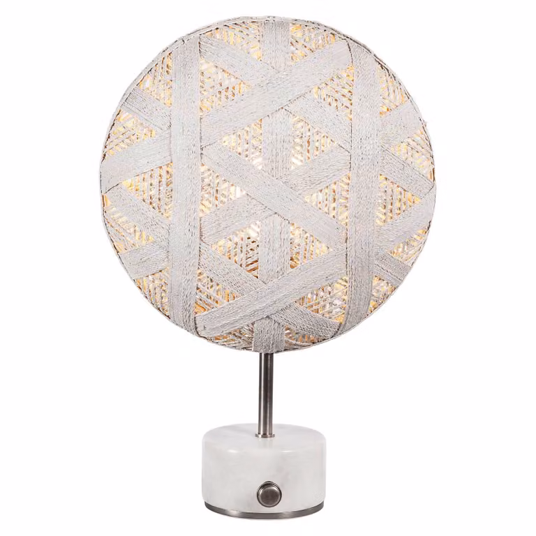 Forestier Lampada da tavolo di design Chanpen S, dimmerabile, Bianco / Opale, Soggiorno / Sala da pranzo, Design, Lampada da tavolo