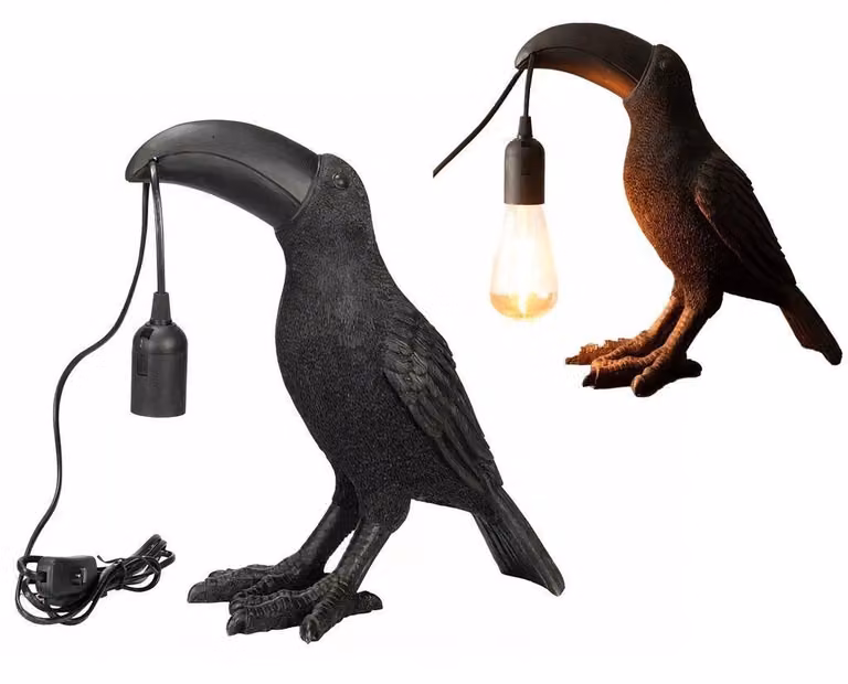 Lampada da tavolo di design Lampada da comodino Lampada "Tucano" Decorazione Nuova Moderna
