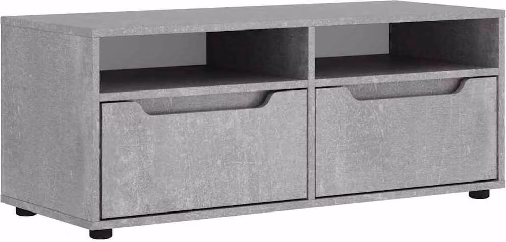 Mobile TV VISNES Grigio Cemento 100x40x38 cm Legno Multistrato