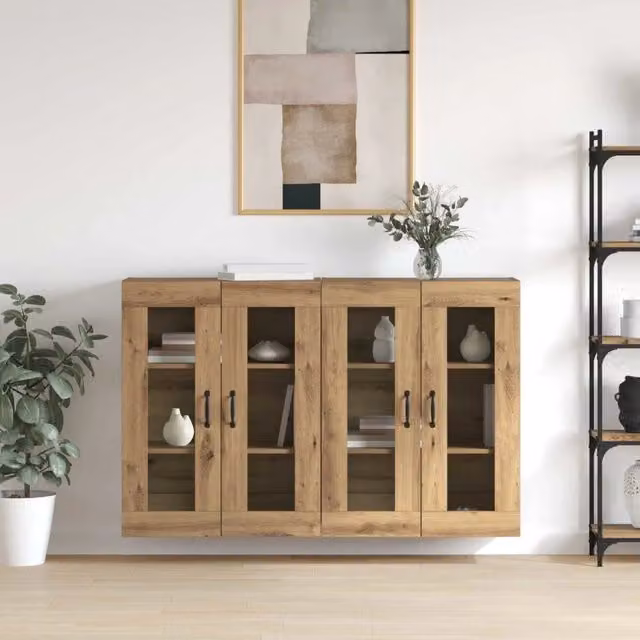 Armadi da Muro 2 pz rovere artigianale 69,5 x 34 x 90 cm 3394537