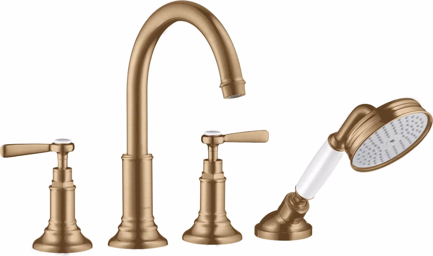 hansgrohe AXOR AXOR Montreux 4 trous pour bordure de carrelage, béqu'illes, projection 196mm, 16554140, 16554140