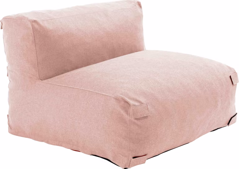 Poltrona per divano modulare rosa cipria - Oviala Mixi