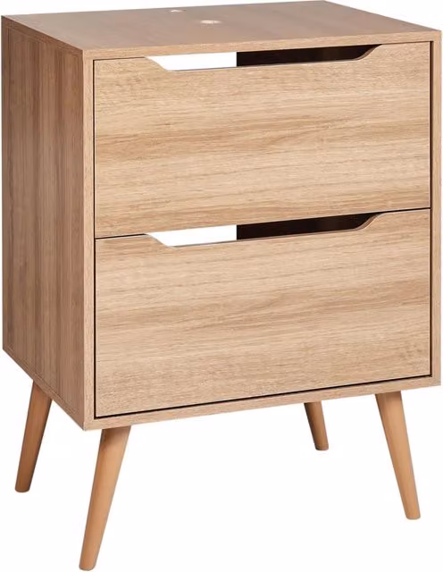 Mobiletto lavabo sospeso BELIANI marrone opaco con cassetti e ante in MDF L 60 cm x P 80 cm